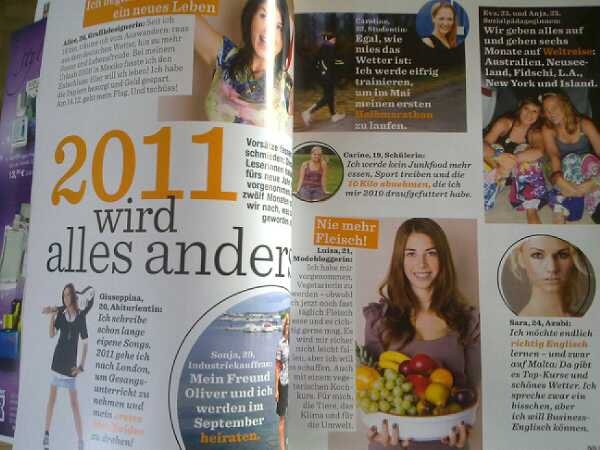 2011 wird alles anders! Luisa in der neuen Joy 01/2011