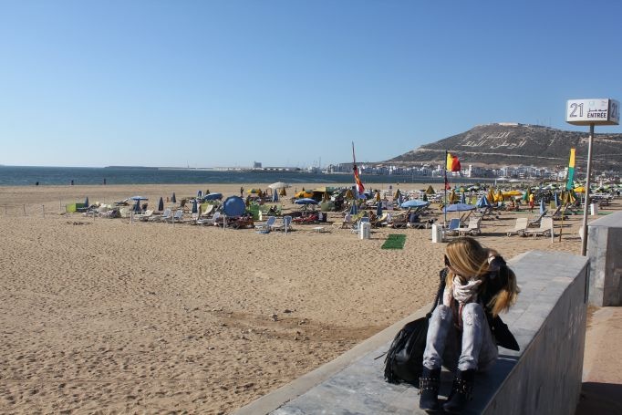 A day at the Beach in Agadir, Marokko