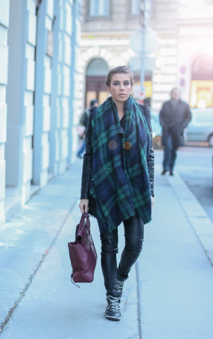 Faux Leather and my favorite Zara scarf