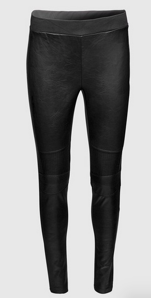 faux leather pants fake lederhose schwarz vila