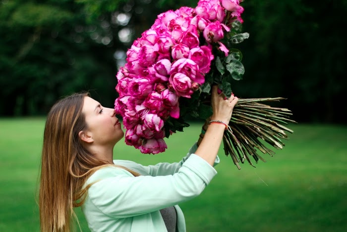 pinke rosen strauß